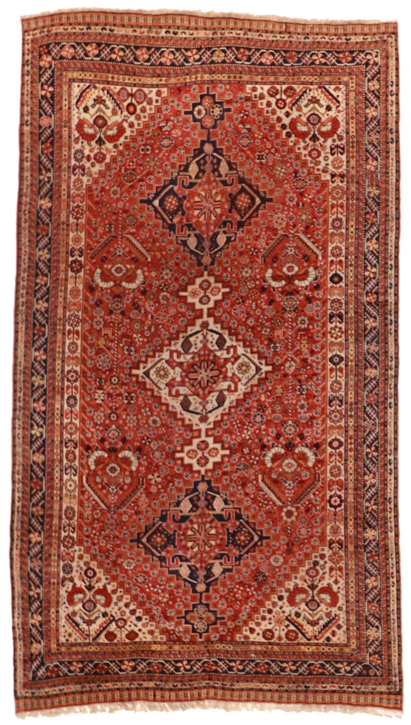 6 x 10 - Gashgai Antique/Wool Geometric Rectangle - Hand Knotted Rug