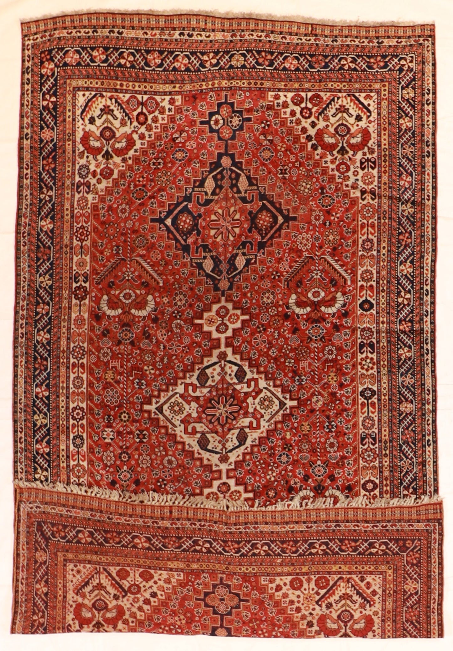 6 x 10 - Gashgai Antique/Wool Geometric Rectangle - Hand Knotted Rug