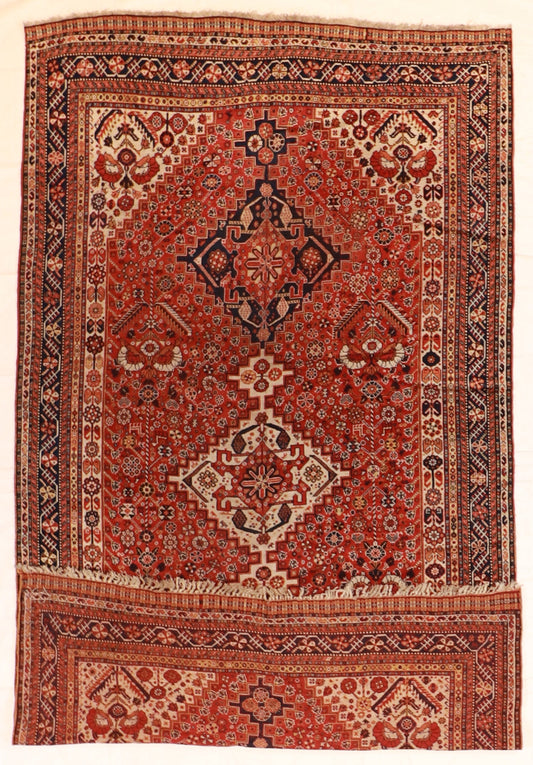 6 x 10 - Gashgai Antique/Wool Geometric Rectangle - Hand Knotted Rug
