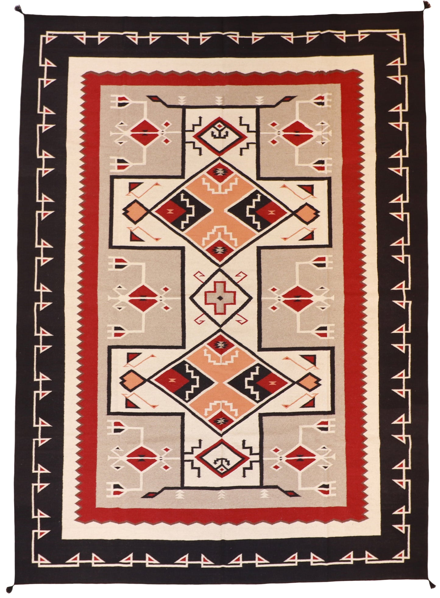 10x14 - Navajo Wool Geometric Rectangle - Hand Knotted Rug