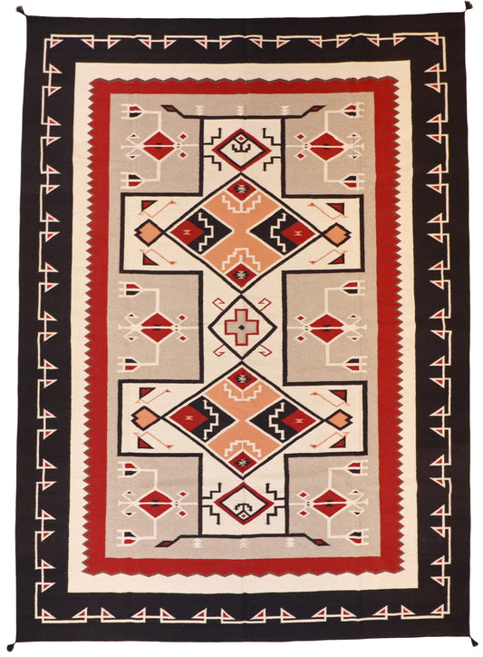 10x14 - Navajo Wool Geometric Rectangle - Hand Knotted Rug