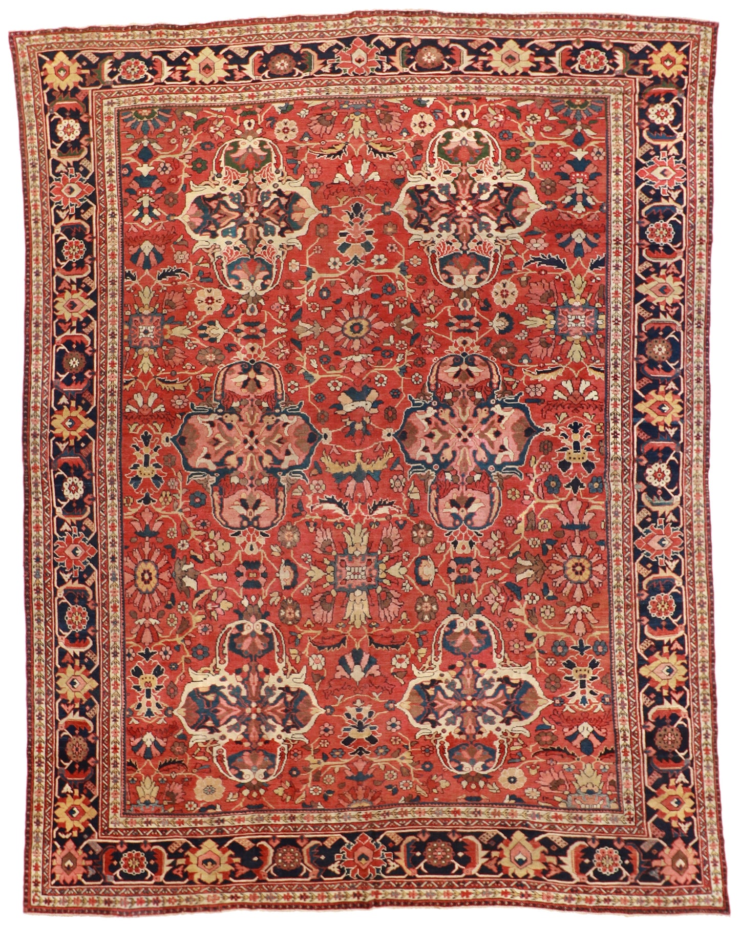 10 x 14 - Sultan Abad Wool All Over Rectangle - Hand Knotted Rug