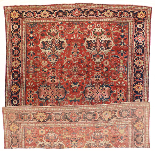 10 x 14 - Sultan Abad Wool All Over Rectangle - Hand Knotted Rug