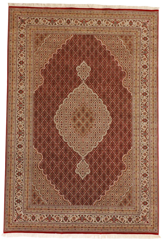 7x10 - Mahi Fine/Silk Tabriz Rectangle - Hand Knotted Rug