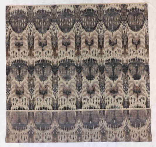 W 8 L 9.6 Handuani 100% Wool Handmade All Over Design - 57884