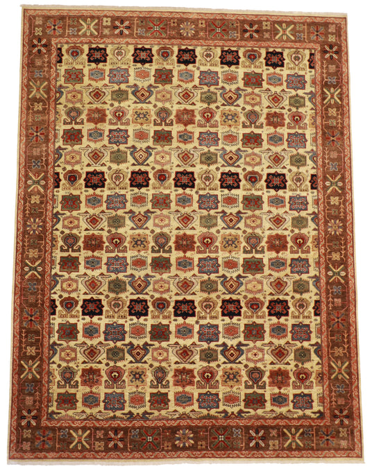 9 x 12 - Bakshiesh Fine All Over Rectangle Finest Hand-Knotted Quality Wool