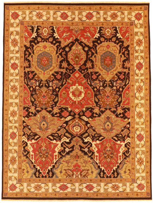 9x12 - Kazak Wool Geometric Rectangle - Hand Knotted Rug