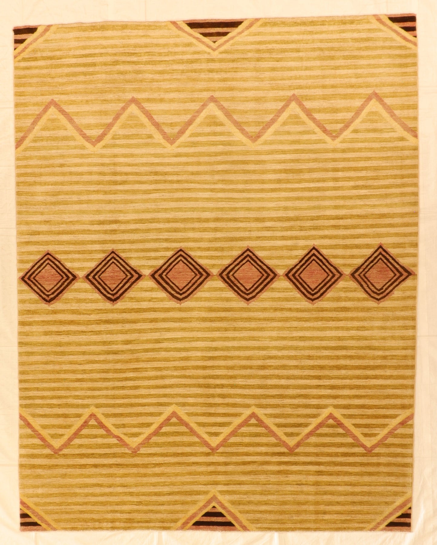 8x10 - Modern Fine/Wool All Over Rectangle - Hand Knotted Rug