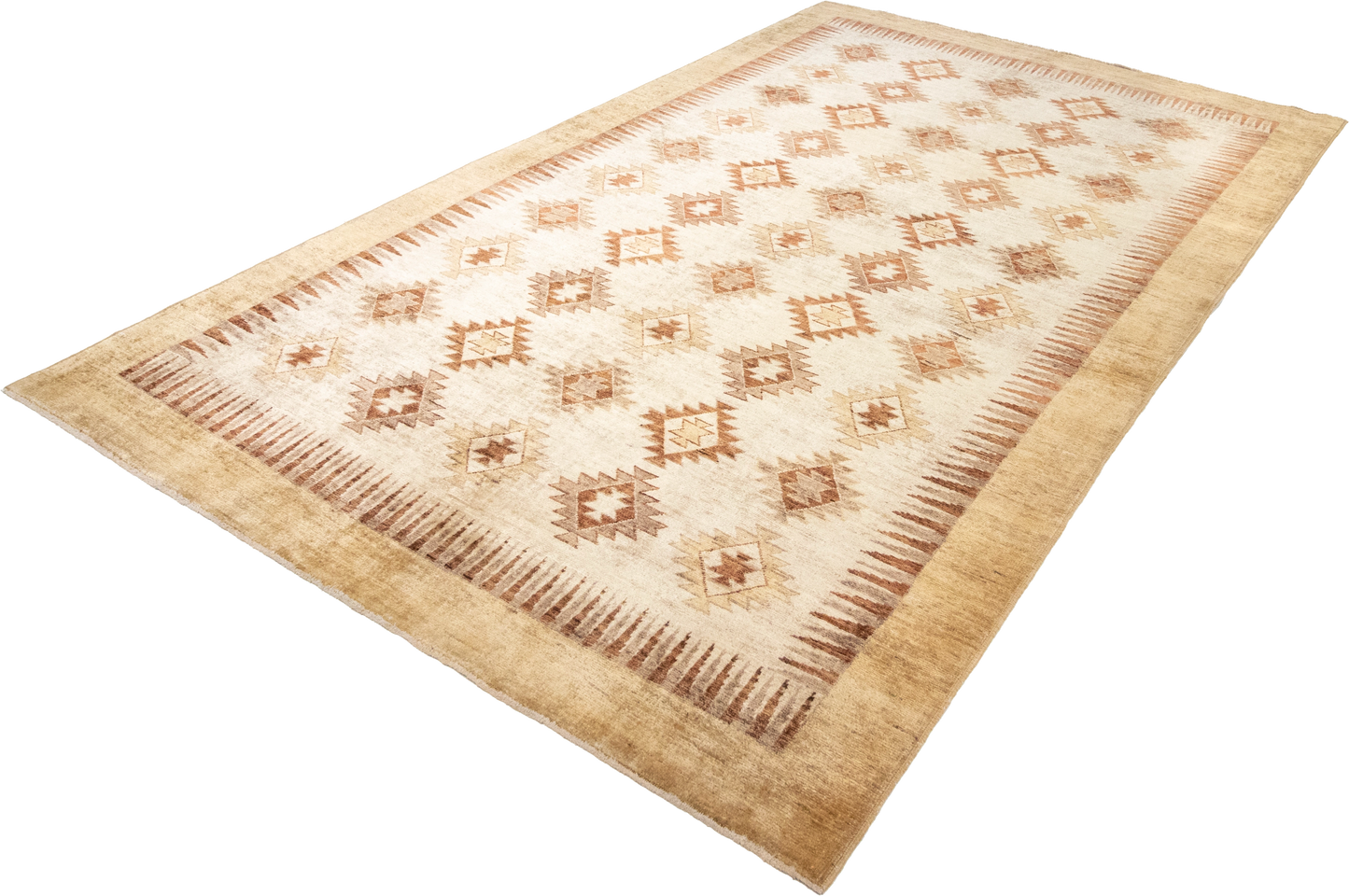 W 5.9 L 9 Kilim 100% Wool Hand-Woven Navajo Design - 57996