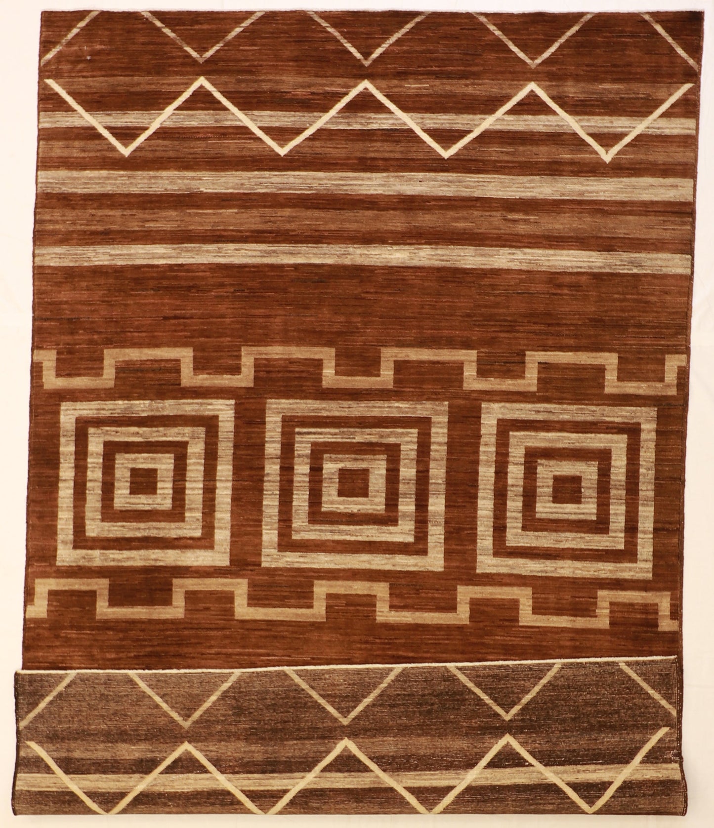 6x9 - Modern Wool All Over Rectangle - Hand Knotted Rug