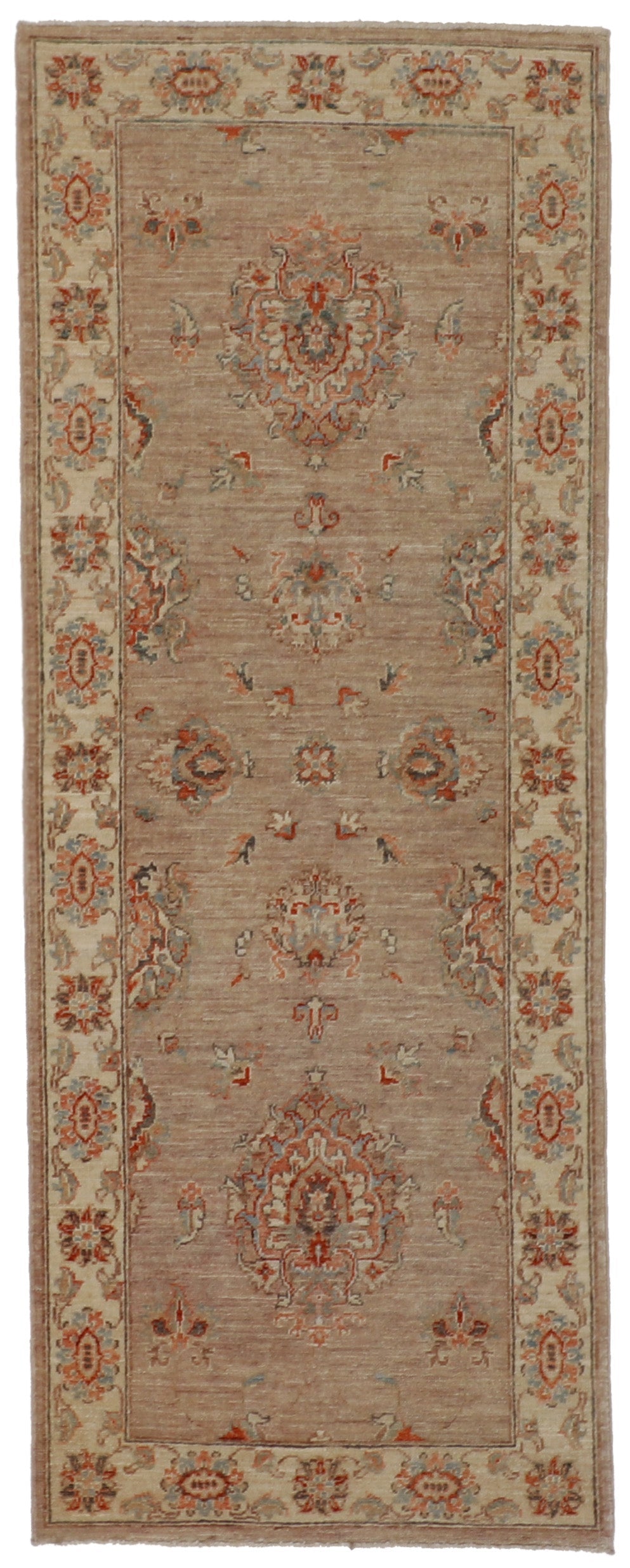 2.6 x 6.4 Runner- Isfahan Fine All Over Rectangle - Hand Knotted Rug