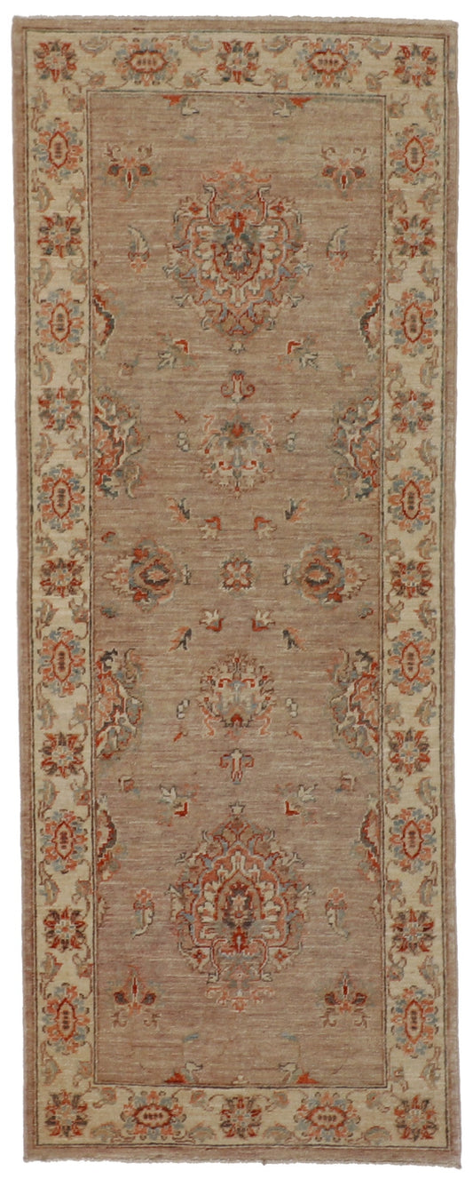 2.6 x 6.4 Runner- Isfahan Fine All Over Rectangle - Hand Knotted Rug