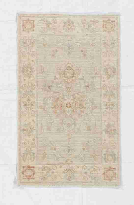 W 1.9 - L 3 - Qum Fine All Over Rectangle - Finest Hand-Knotted Quality Wool - 58108