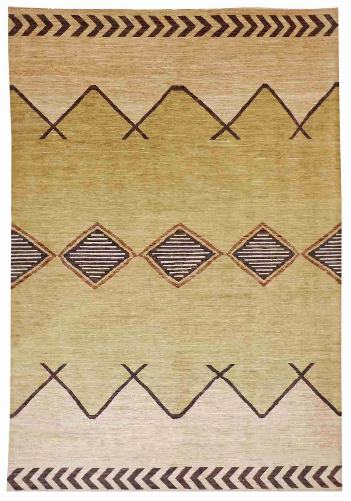 6x9 - Mountain  Modern Wool All Over Rectangle - Hand Knotted Rug