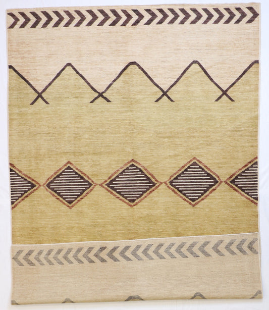 6x9 - Mountain  Modern Wool All Over Rectangle - Hand Knotted Rug