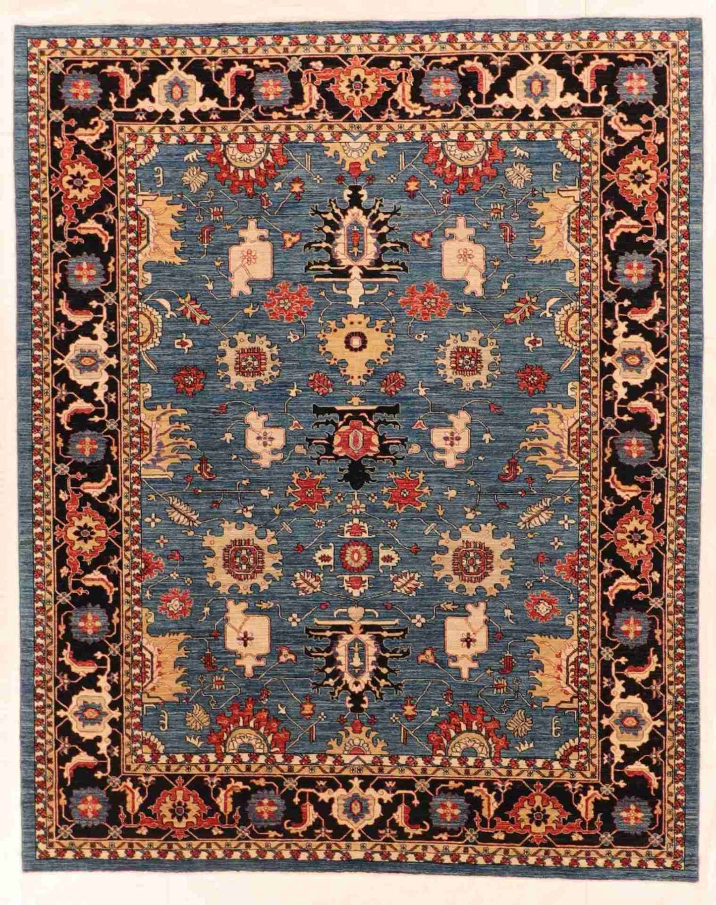 W 8 - L 10 - Tabriz Wool Transitional Rectangle - Finest Hand-Knotted Quality Wool - 58180