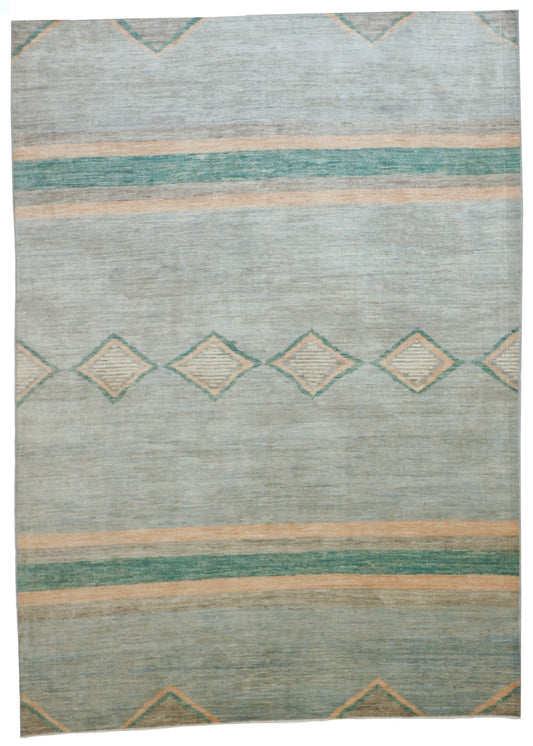 6x9 - Mountain  Modern Fine All Over Rectangle - Hand Knotted Rug