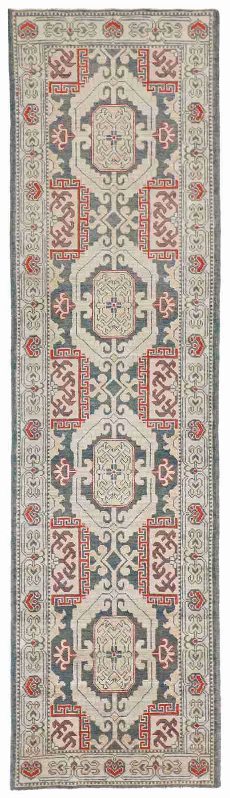 Runner - Kurdish Fine All Over Rectangle - Hand Knotted Rug