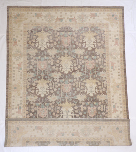 9x12 - Qum Fine/Wool All Over Rectangle - Hand Knotted Rug