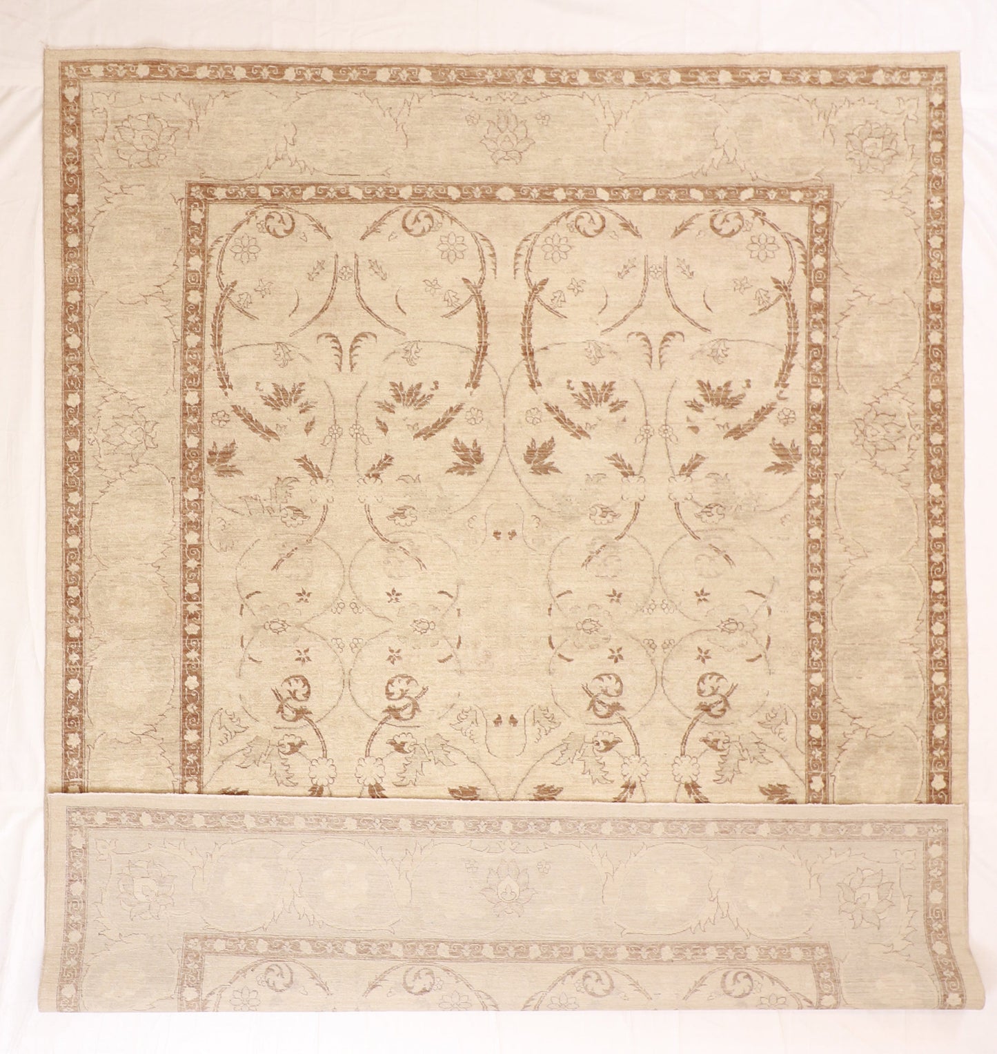 8x10 - Qum Wool All Over Rectangle - Hand Knotted Rug