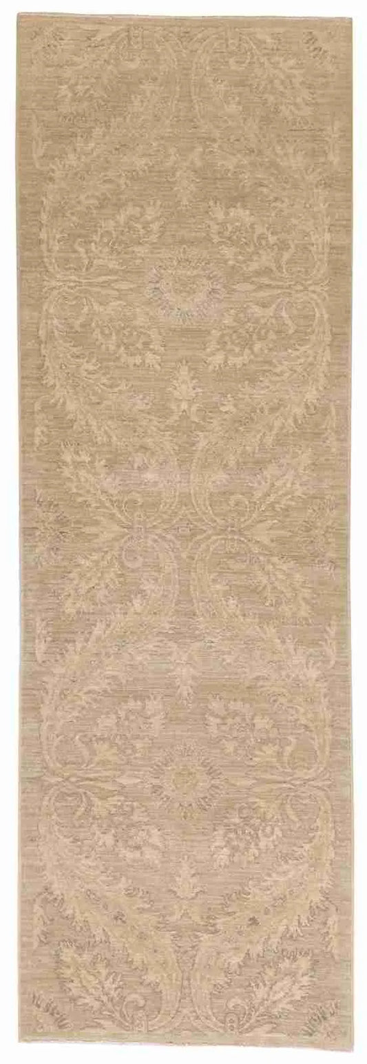 W 2.6 - L 7.6 - Qum Fine All Over Rectangle - Finest Hand-Knotted Quality Wool - 58279