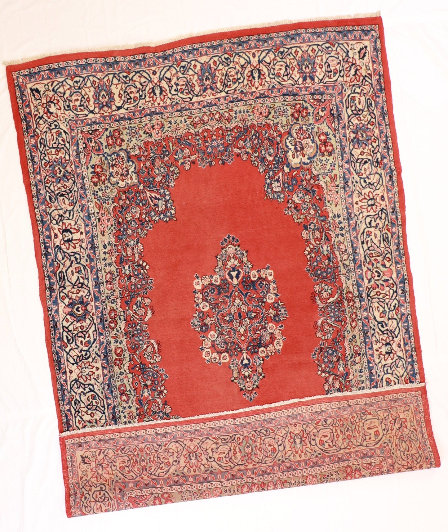 7x10 - Sarouk Fine Medallion Rectangle - Hand Knotted Rug
