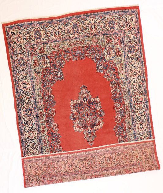 7x10 - Sarouk Fine Medallion Rectangle - Hand Knotted Rug