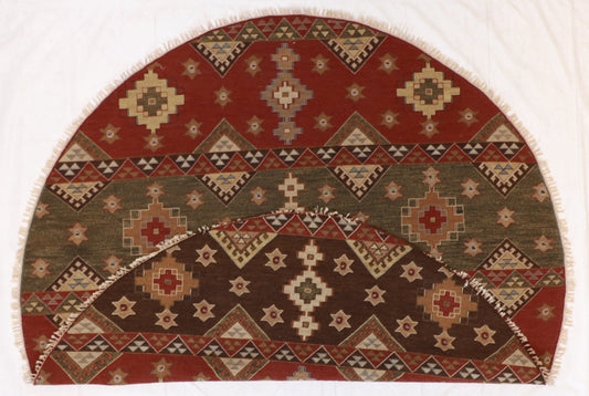 8x8 - Heriz Fine All Over Round - Hand Knotted Rug