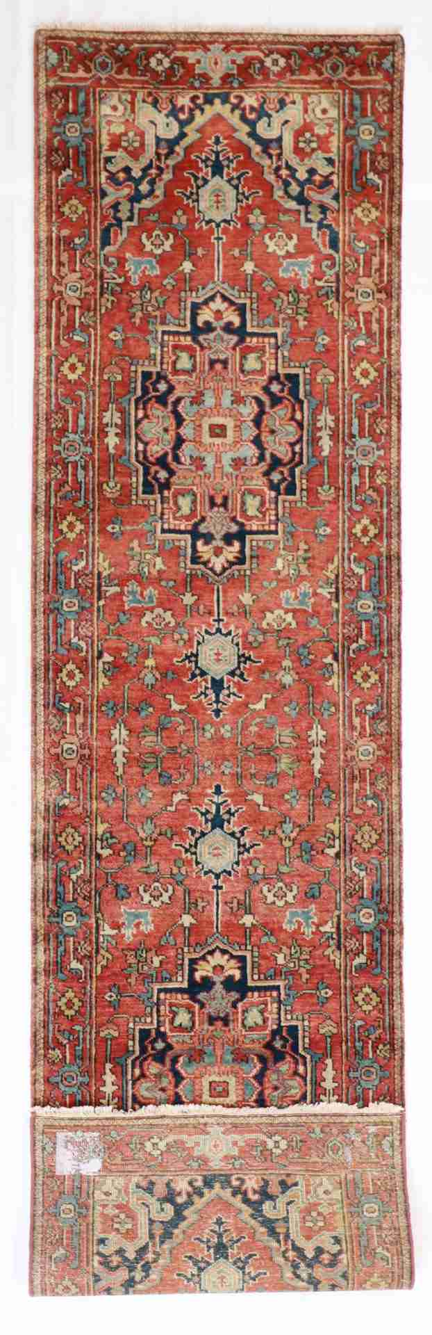 W 2.7 - L 10 - Heriz Fine Geometric Rectangle - Finest Hand-Knotted Quality Wool - 58390