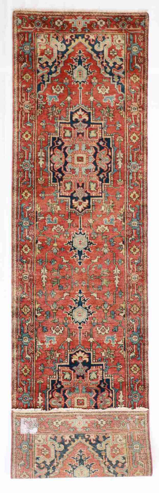 W 2.7 - L 10 - Heriz Fine Geometric Rectangle - Finest Hand-Knotted Quality Wool - 58390