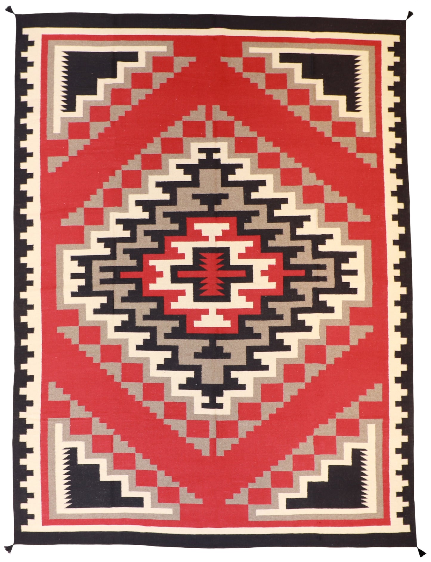 10x14 - Navajo Fine/Wool Geometric Rectangle - Hand Knotted Rug