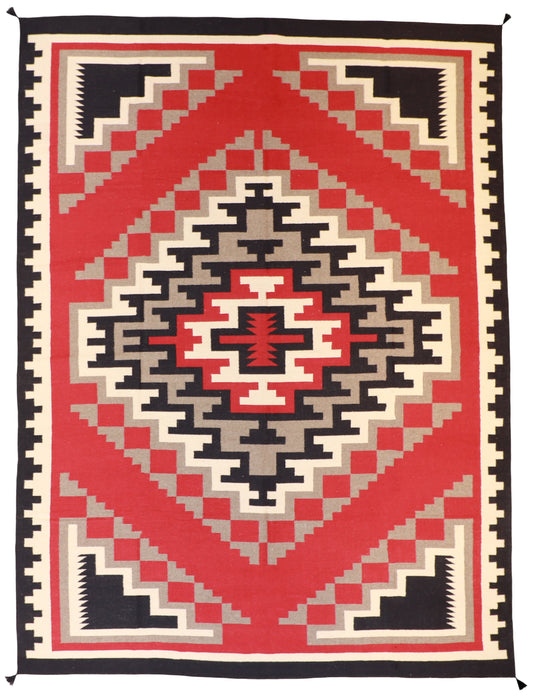 10x14 - Navajo Fine/Wool Geometric Rectangle - Hand Knotted Rug