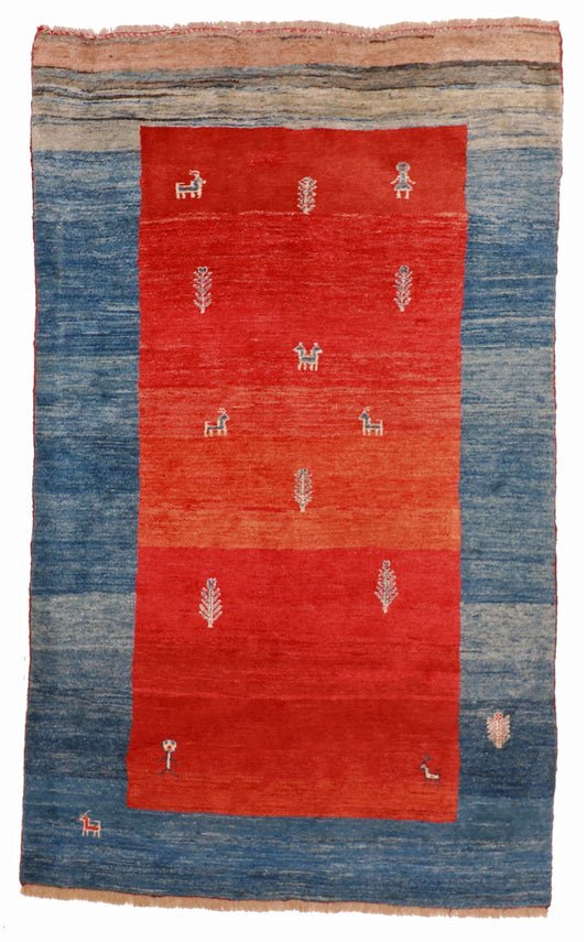 6x9 - Gabbeh Fine/Wool All Over Rectangle - Hand Knotted Rug