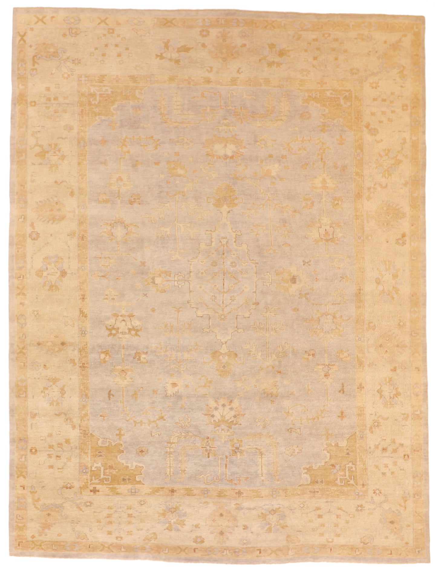 W 9 L 12 Serapie 100% Wool Hand-Woven All Over Design - 58858