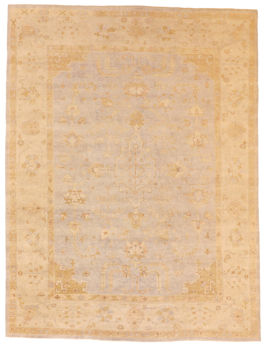 W 9 L 12 Serapie 100% Wool Hand-Woven All Over Design - 58858