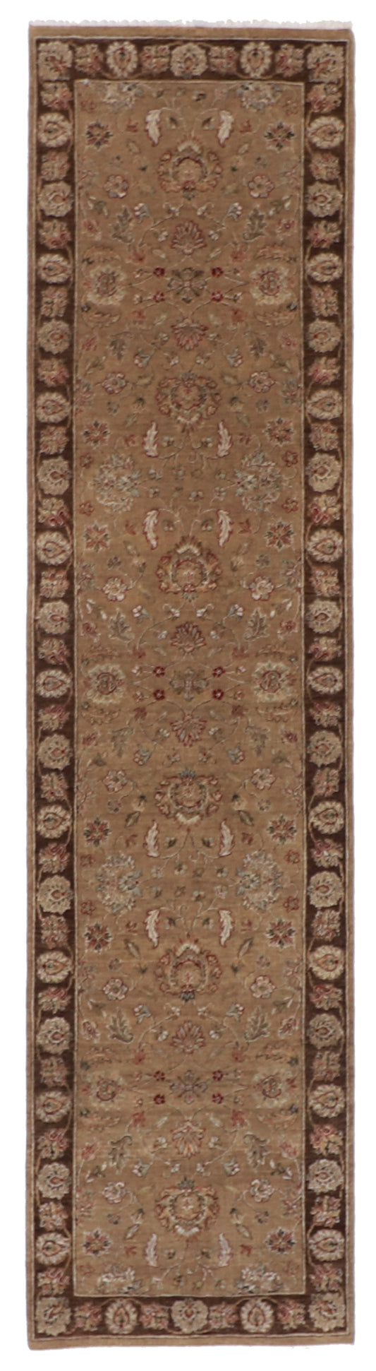 W 2.6 L 10.2 Kashan Runner 100% Wool Hand-Woven All Over Design - 58956
