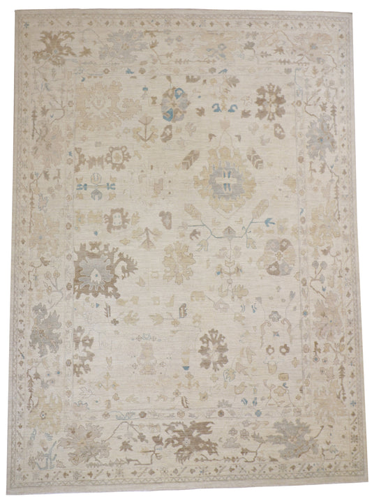 9 x 12 - Oushak Fine All Over Rectangle - Hand Knotted Rug