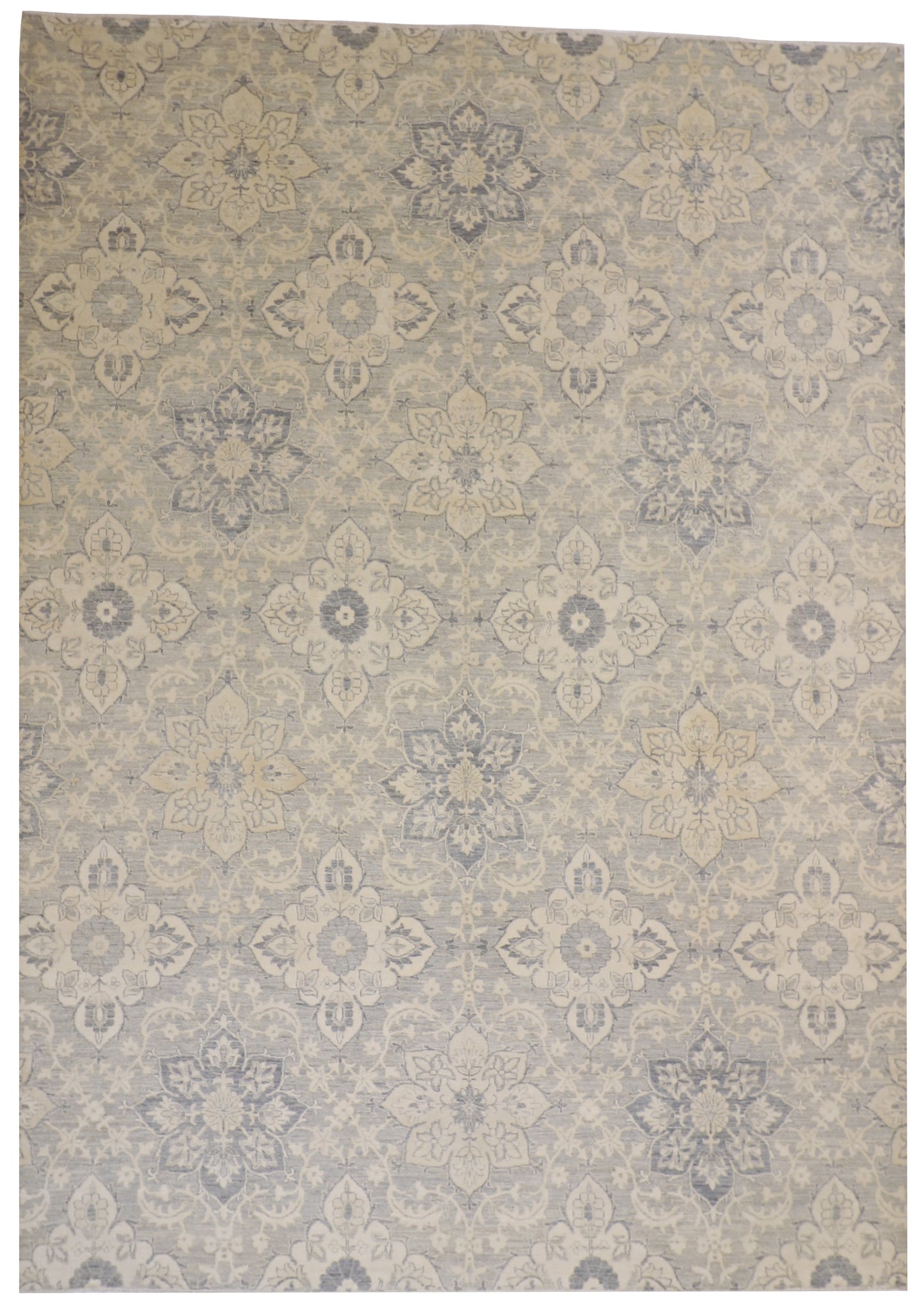 W 8.11 L 12 Modern 100% Wool Hand-Woven Geometric Design - 59280