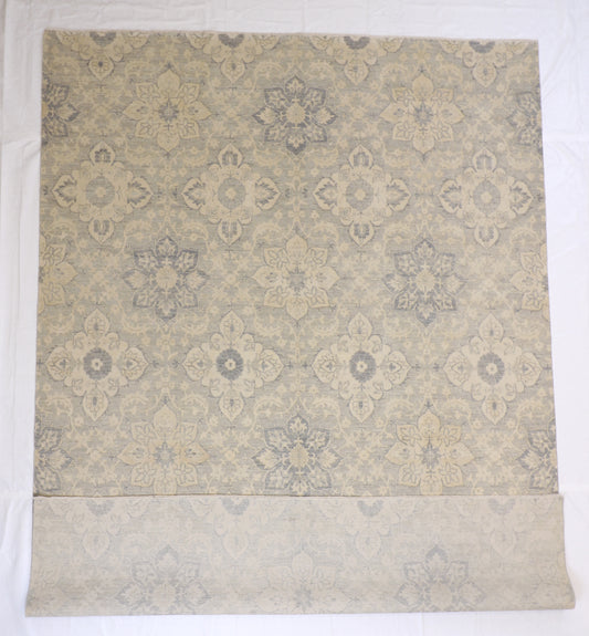 W 8.11 L 12 Modern 100% Wool Hand-Woven Geometric Design - 59280