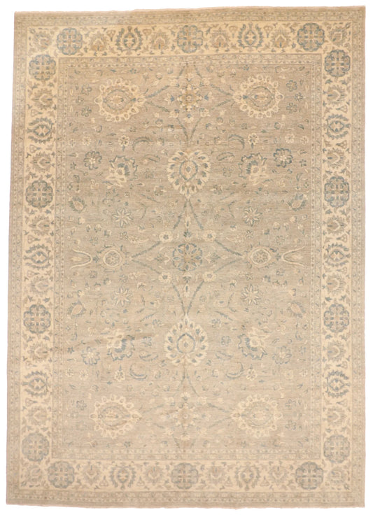 W 10 - L 13.10 - Sultanabad Fine/Wool Geometric Rectangle - Finest Hand-Knotted Quality Wool - 59300