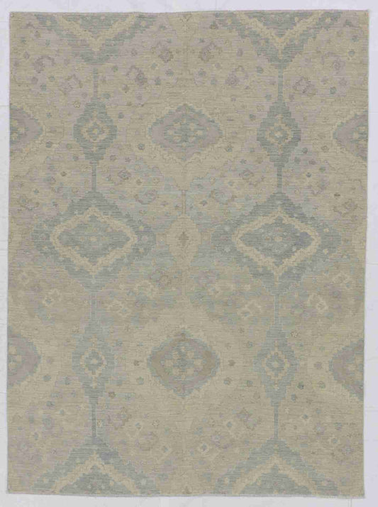 W 6 - L 8 - Zanjan Wool Transitional Rectangle - Finest Hand-Knotted Quality Wool - 59322
