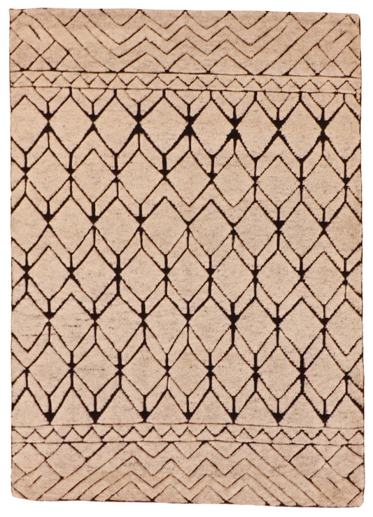 5x7 - Moroccan Fine/Wool All Over Rectangle - Hand Knotted Rug
