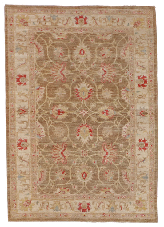 4x6 - Mahal Fine/Wool All Over Rectangle - Hand Knotted Rug