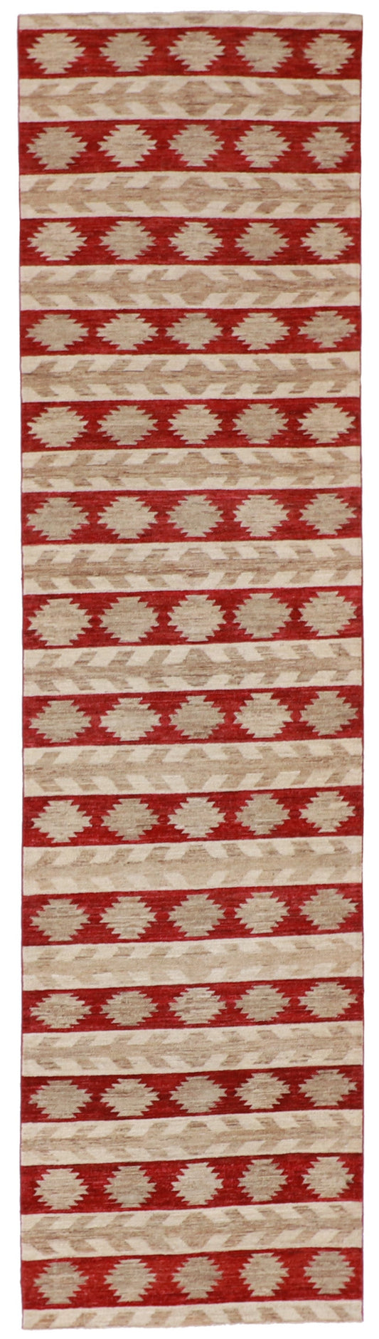 Runner - Navajo Wool Geometric Rectangle - Hand Knotted Rug