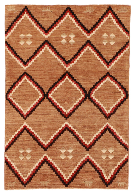 4x6 - Navajo Fine Wool All Over Rectangle - Hand Knotted Rug