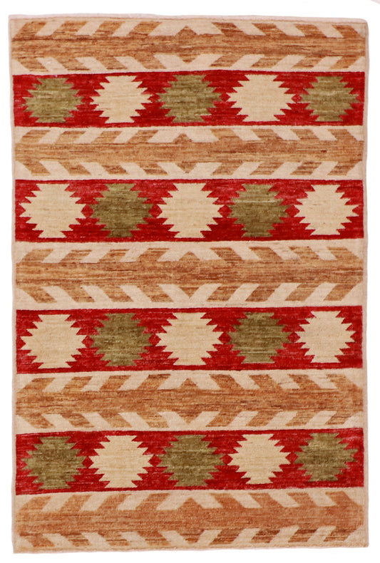3x5 - Navajo Fine Wool All Over Rectangle - Hand Knotted Rug