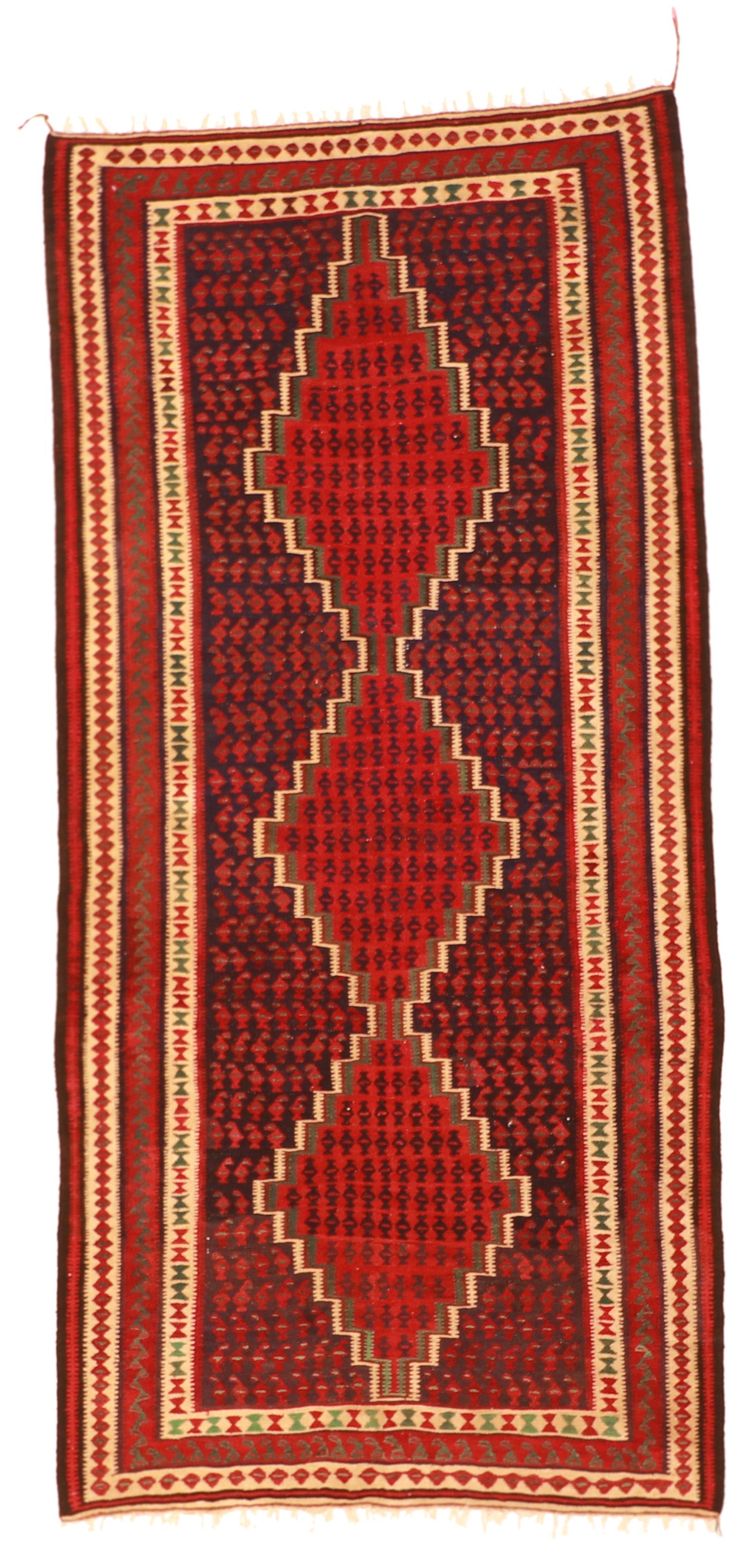 4.7 x 9.9 Wide Runner - Kilim Fine/Wool All Over Rectangle - Hand Knotted Rug