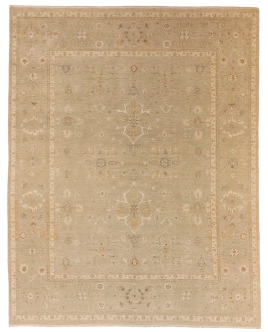 W 7.11 - L 10 - Modern Wool Transitional Rectangle - Finest Hand-Knotted Quality Wool - 59884