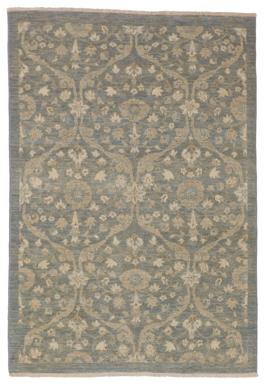 4x6 - Mahal Fine/Wool All Over Rectangle - Hand Knotted Rug