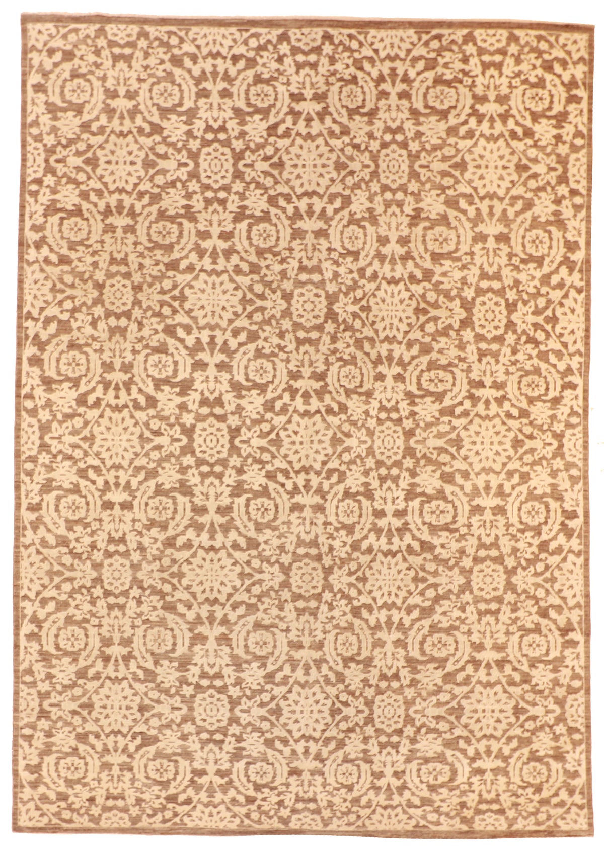 W 8.10 L 12.7 Modern Wool And Silk Blend Hand-Woven All Over Design - 59914